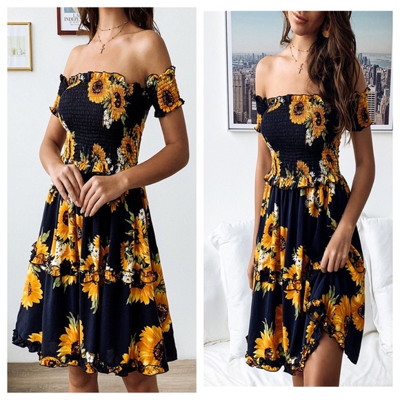 Sunflower Smock Dress - Picture 2 of 3